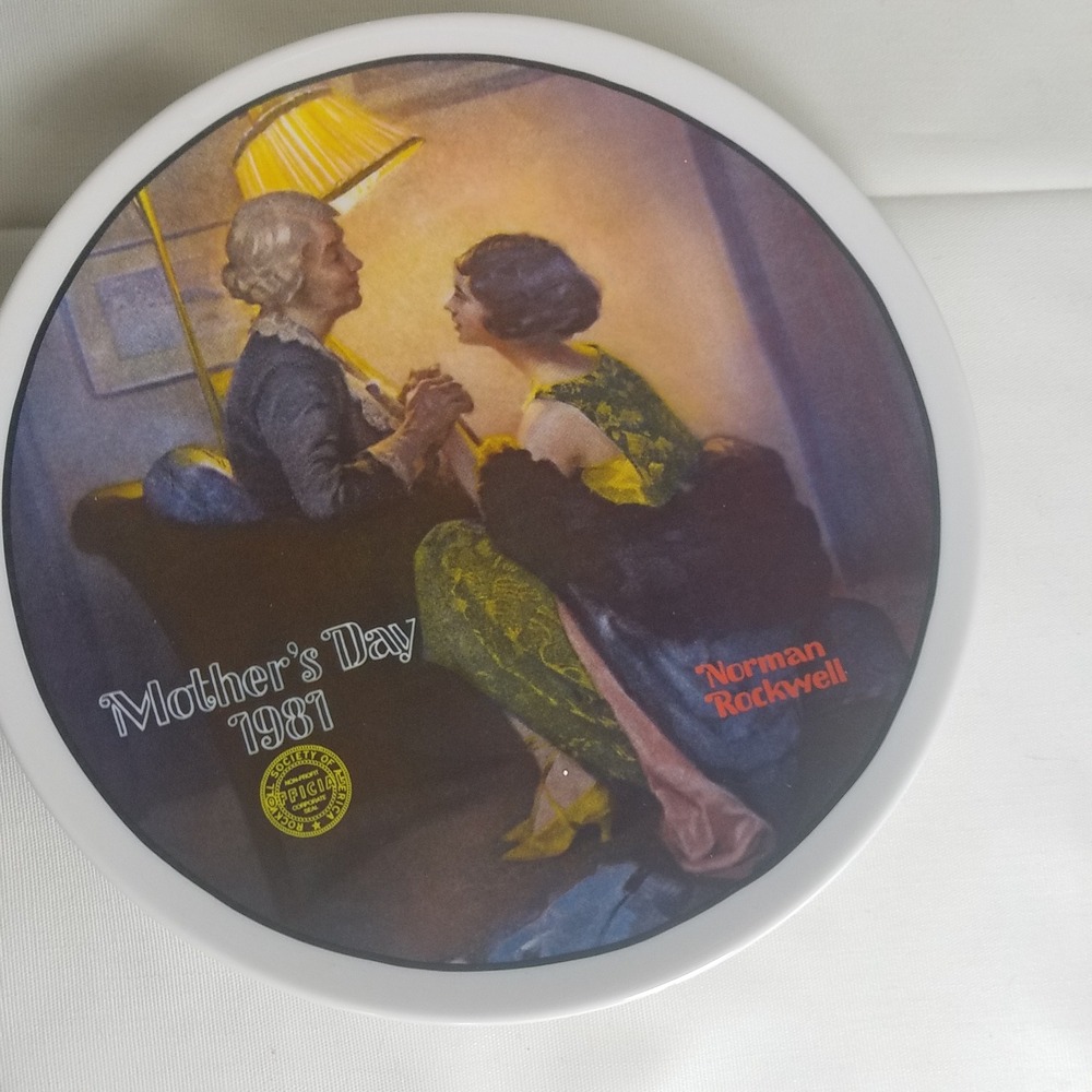 Knowles Norman Rockwell Mother's Day 1981 Plate After the Party Excellent 8.5"